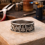 Viking Wolf Ring Statement Piece