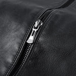 PU Leather Stand Collar Jacket